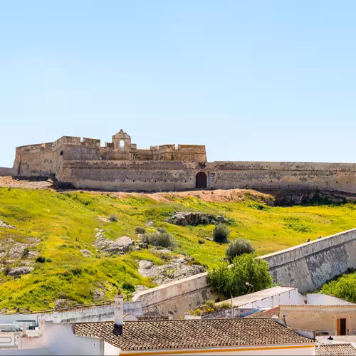 Castro Marim Castle in the Algarve region of Portugal, showcasing historic architecture and scenic views ideal for travelers exploring Castro Marim attractions.