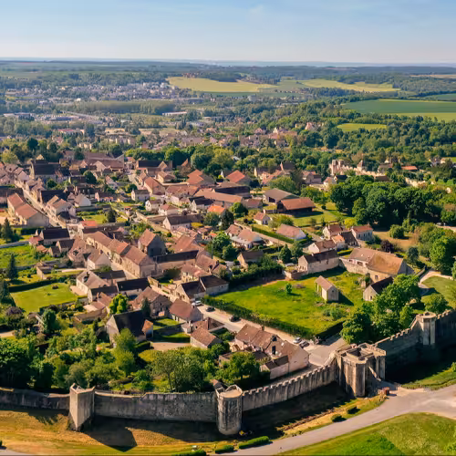 view of the medieval city of Provins which belongs to the unesco world heritage