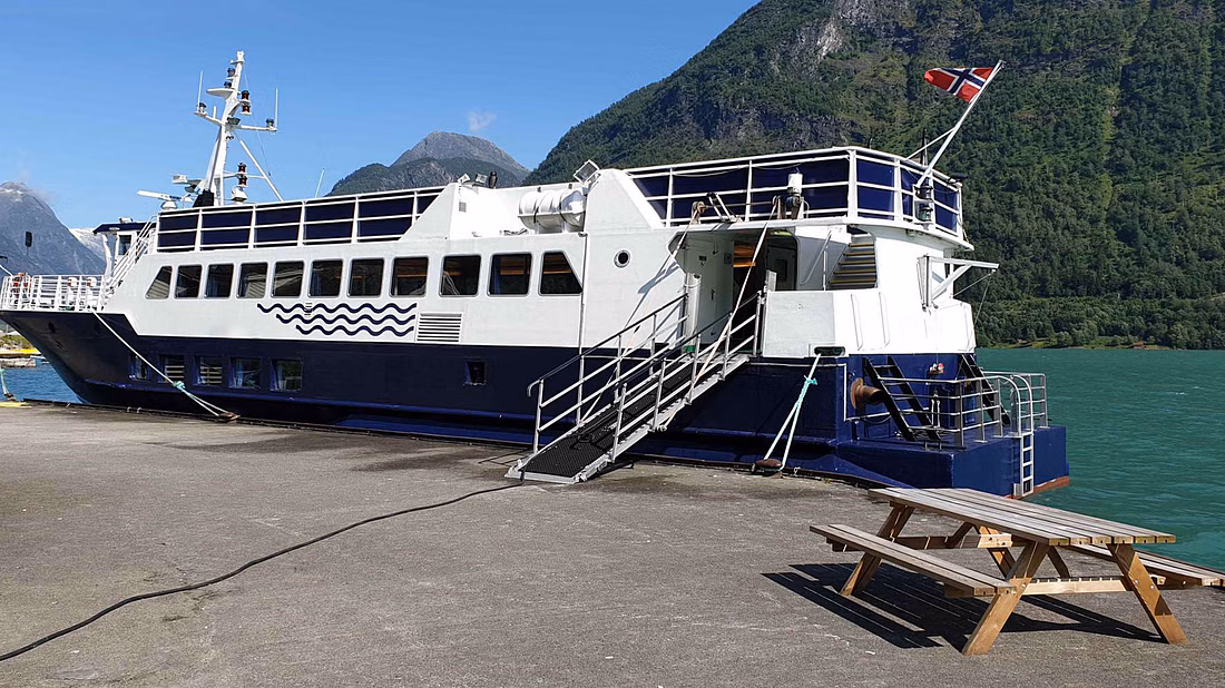 A whale watching vessel docked