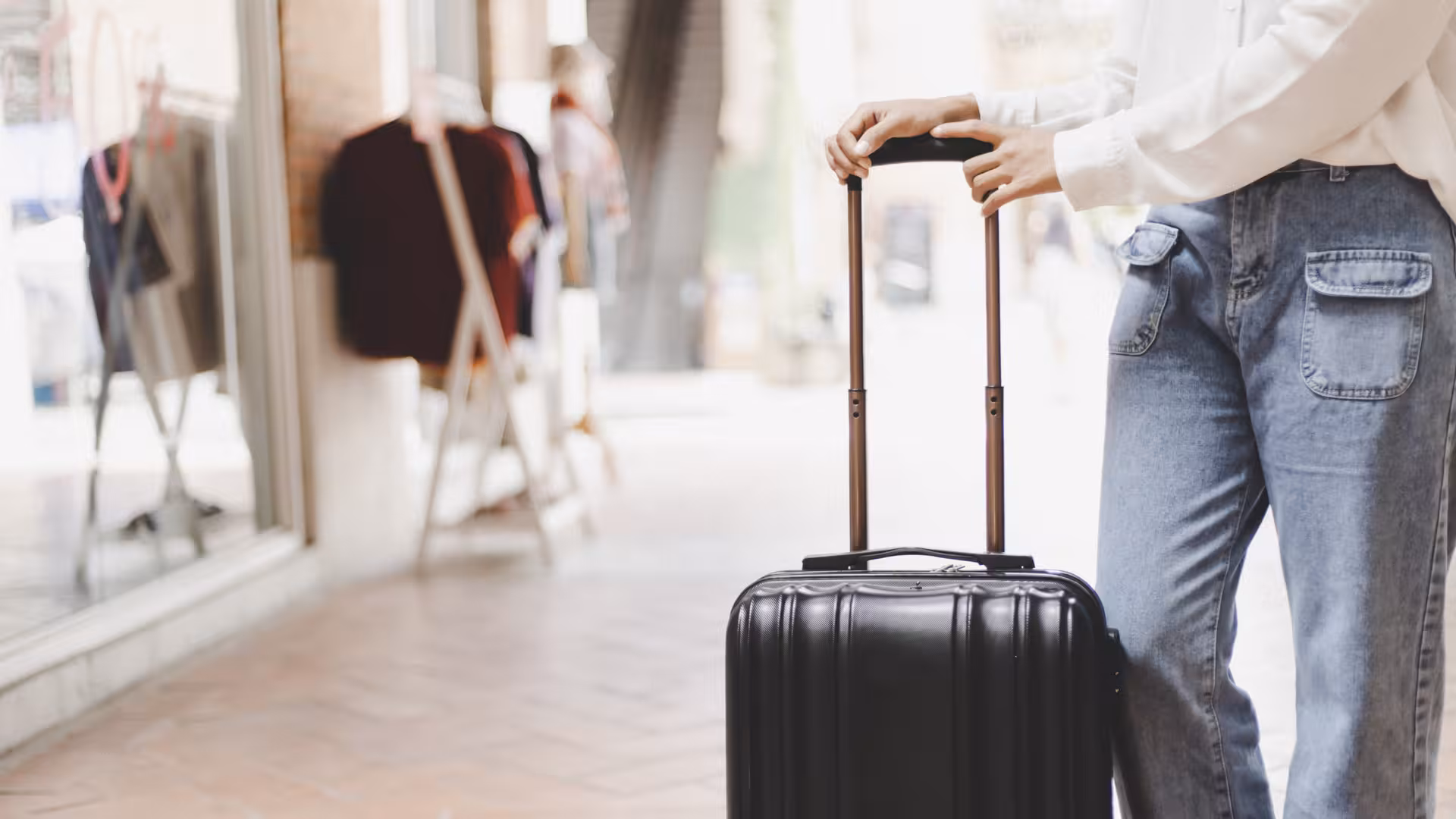 Close-up luggage tag on backpack, secure London luggage storage in Paddington with tracked bag ID and fast check-in