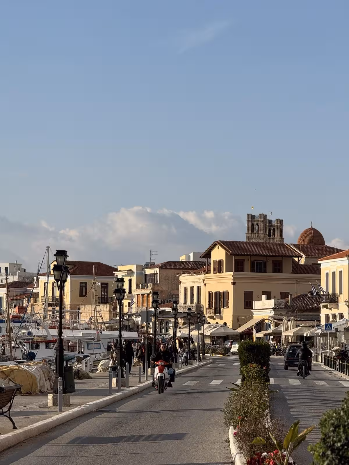 Scenic Nafplio waterfront with historic buildings and harbor on a private full-day Mycenae tour with wine tasting