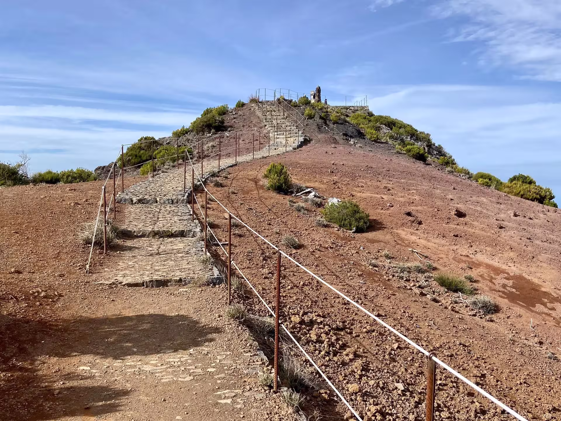 Scenic mountain path leading to summit with clear skies, ideal for Above the Skies' Hike adventure.