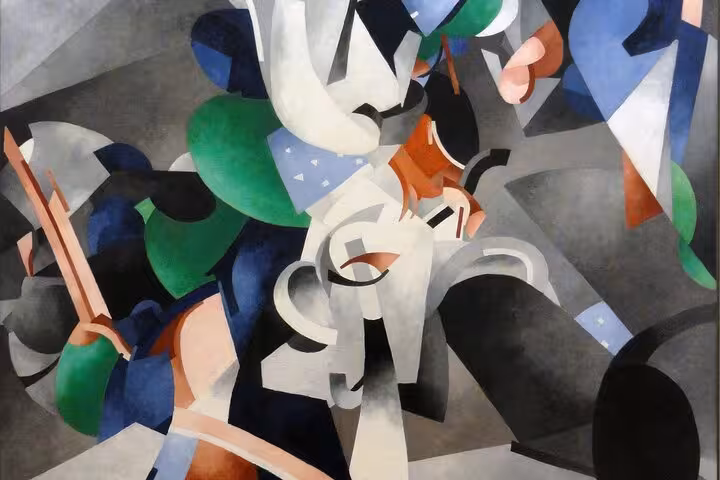 Abstract modern art painting detail at Centre Pompidou Paris, featured on a 90-minute private guided tour