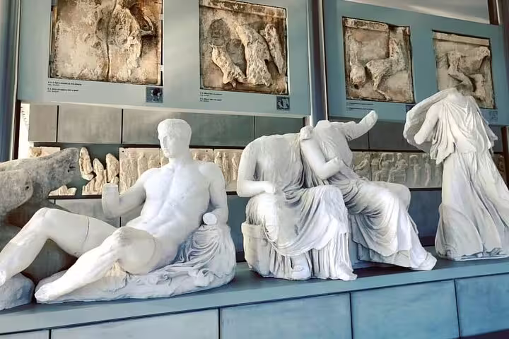 Acropolis Museum gallery with Parthenon sculptures and friezes on Athens skip-the-line day tour