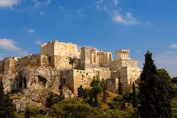 Acropolis hill panoramic view in Athens, Greece on a full-day private Acropolis and city highlights tour