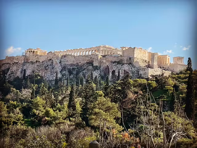 Acropolis of Athens and Parthenon view, highlight of private 8-hour Athens and Cape Sounio panorama tour