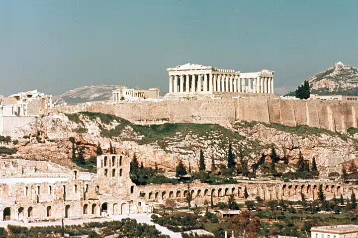 Acropolis and Parthenon panoramic view in Athens, highlight stop on a Best of Athens half day private tour