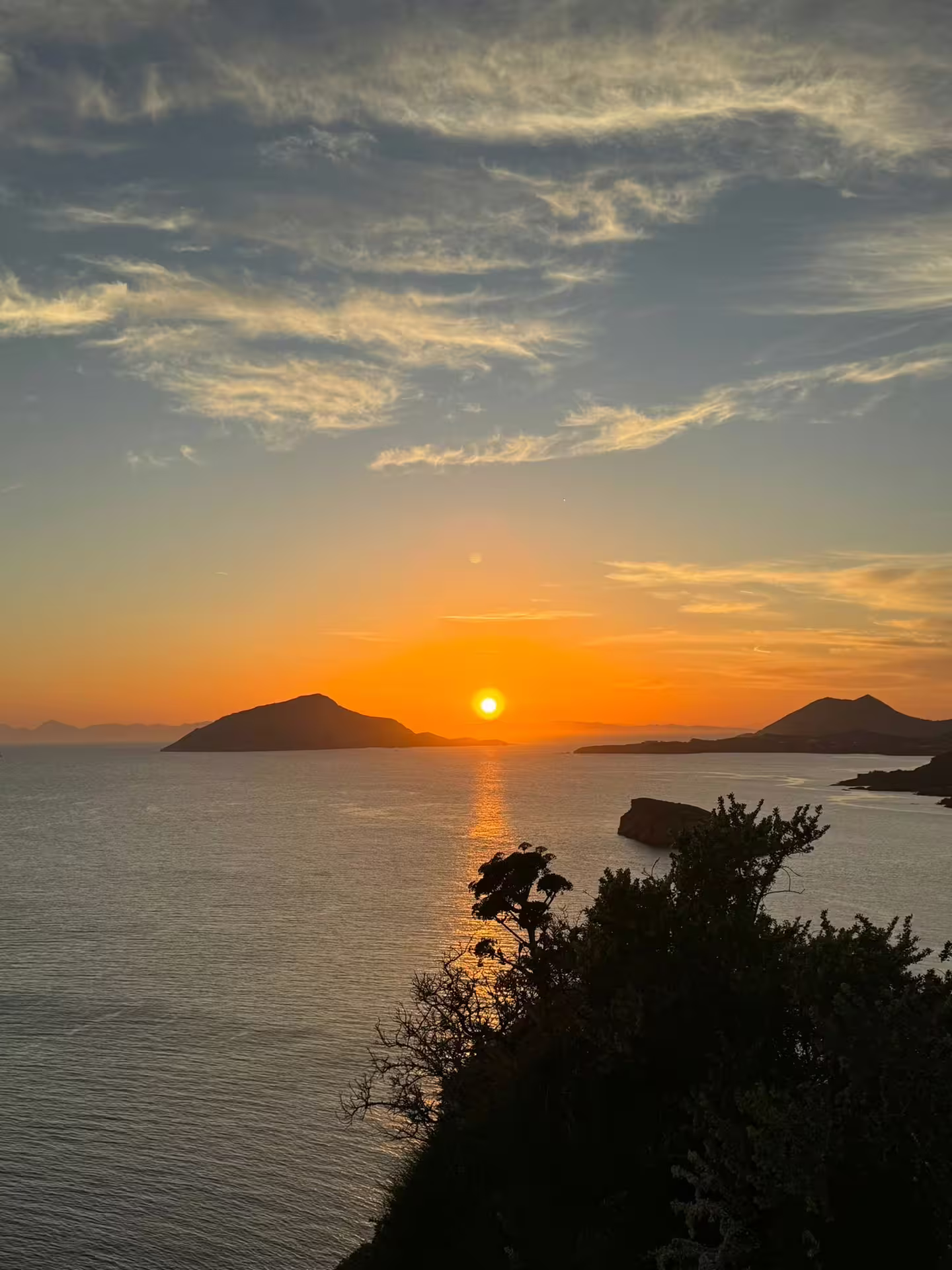 Aegean Sea sunset from Cape Sounio cliffs, scenic stop on a private 8-hour Athens day trip