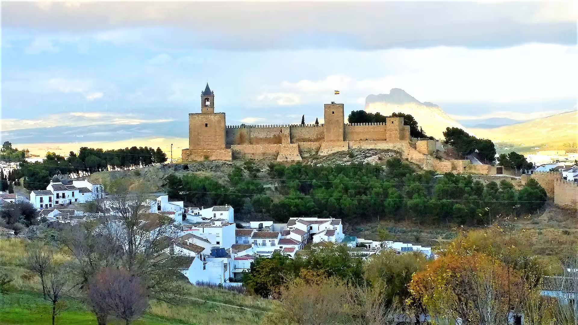 Alcazaba of Antequera fortress view on private tour from Costa del Sol, Andalusia day trip Spain