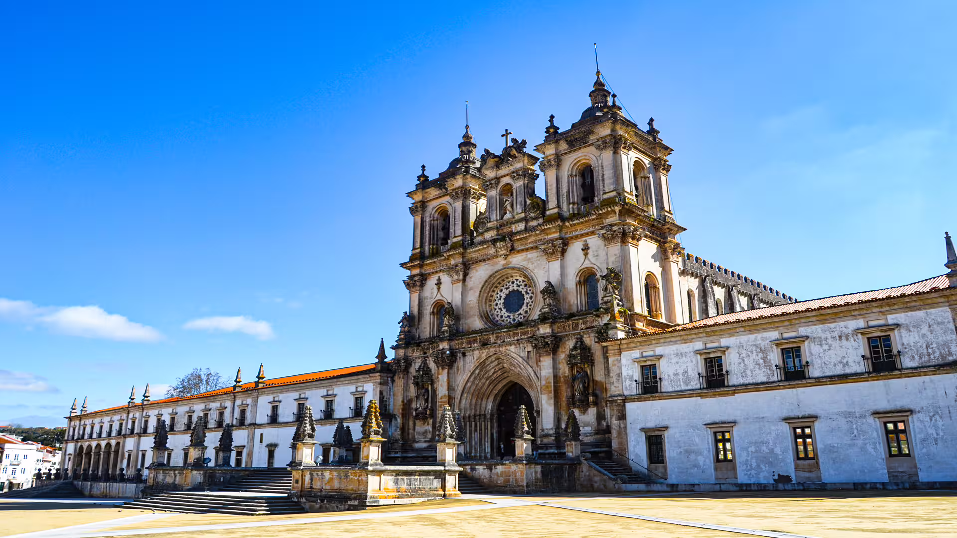 Explore the stunning architecture of Alcobaça Monastery on the Private Lisbon to Porto Tour, blending history and adventure.