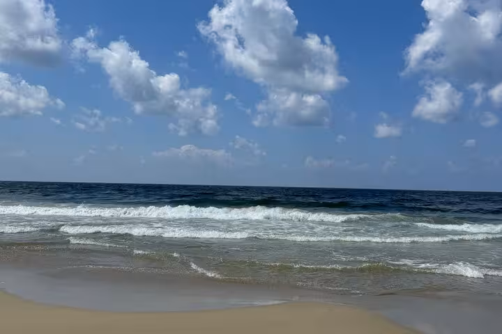 Mediterranean Sea waves on Alexandria Corniche beach, scenic view on private VIP day tour with guide