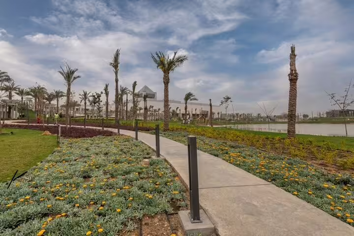 Garden walkway at Alexandria National Museum grounds, a relaxing stop on an Alexandria Port day tour