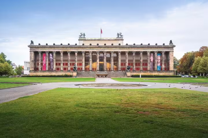 Altes Museum neoclassical facade with columns on Museum Island, Berlin