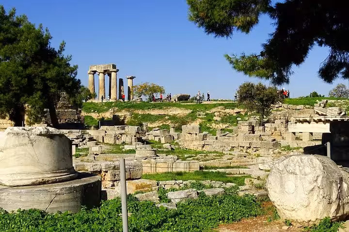 Archaeological site of Ancient Corinth near Corinth Canal, Athens day trip with wine tasting and pottery workshop