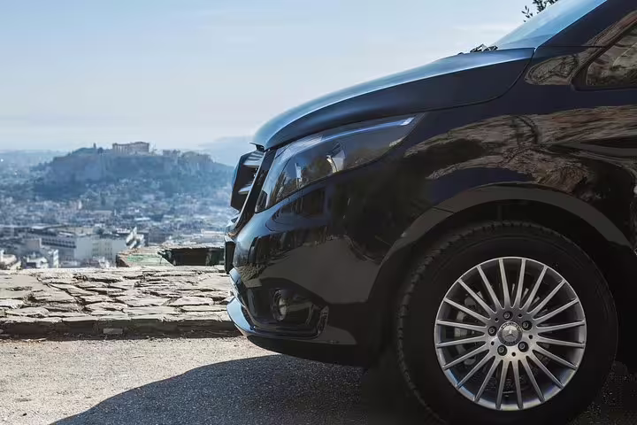 Private minivan in Athens viewpoint, comfortable transport for Ancient Olympia full day tour from Athens