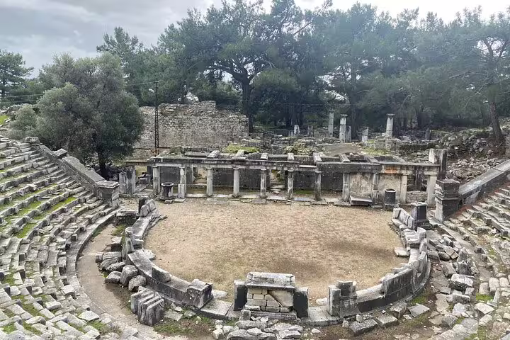 Ancient theater ruins at Priene, a highlight on the 2-day small-group Ephesus Priene Didyma tour