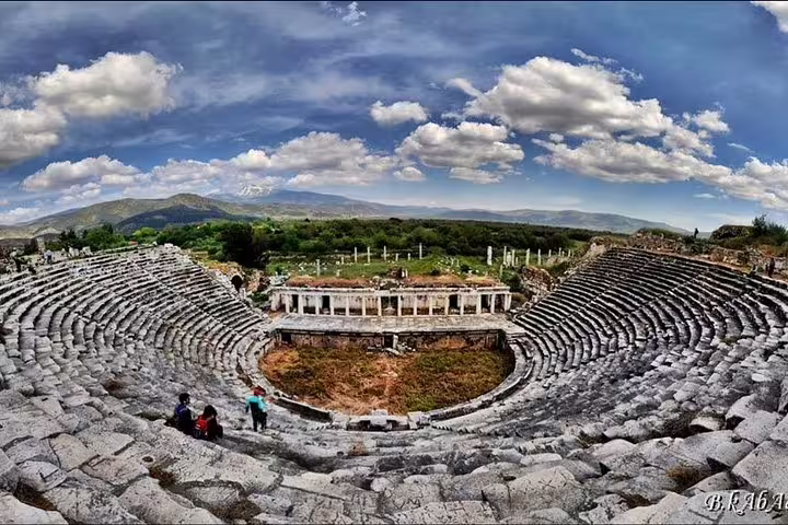 Aphrodisias ancient stadium and theater ruins view, key stop on Pamukkale Aphrodisias Ephesus 2-day tour
