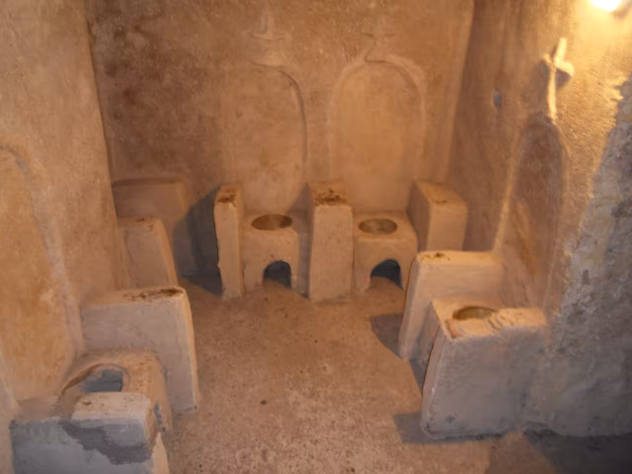 Historic Aragonese Castle Ischia prison latrines, a unique stop on an English guided tour with transfer