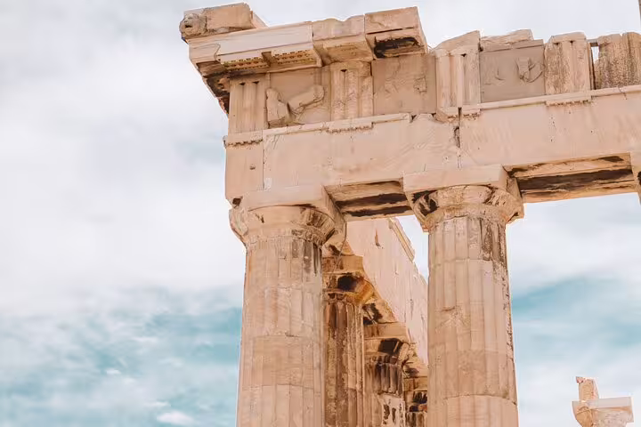 Ancient Acropolis temple ruins in Athens seen on a tailor-made private city tour with skip-the-line access