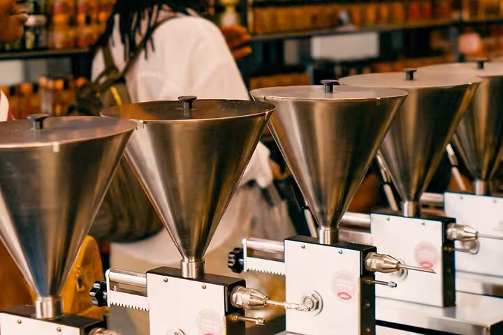 Traditional Greek food production equipment in an Athens deli stop on the Small Group Walk and Taste tour