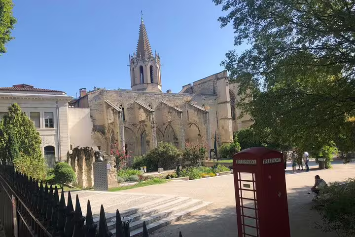 Gothic church and square in Avignon, France, featured on the e-Scavenger hunt self-guided tour route