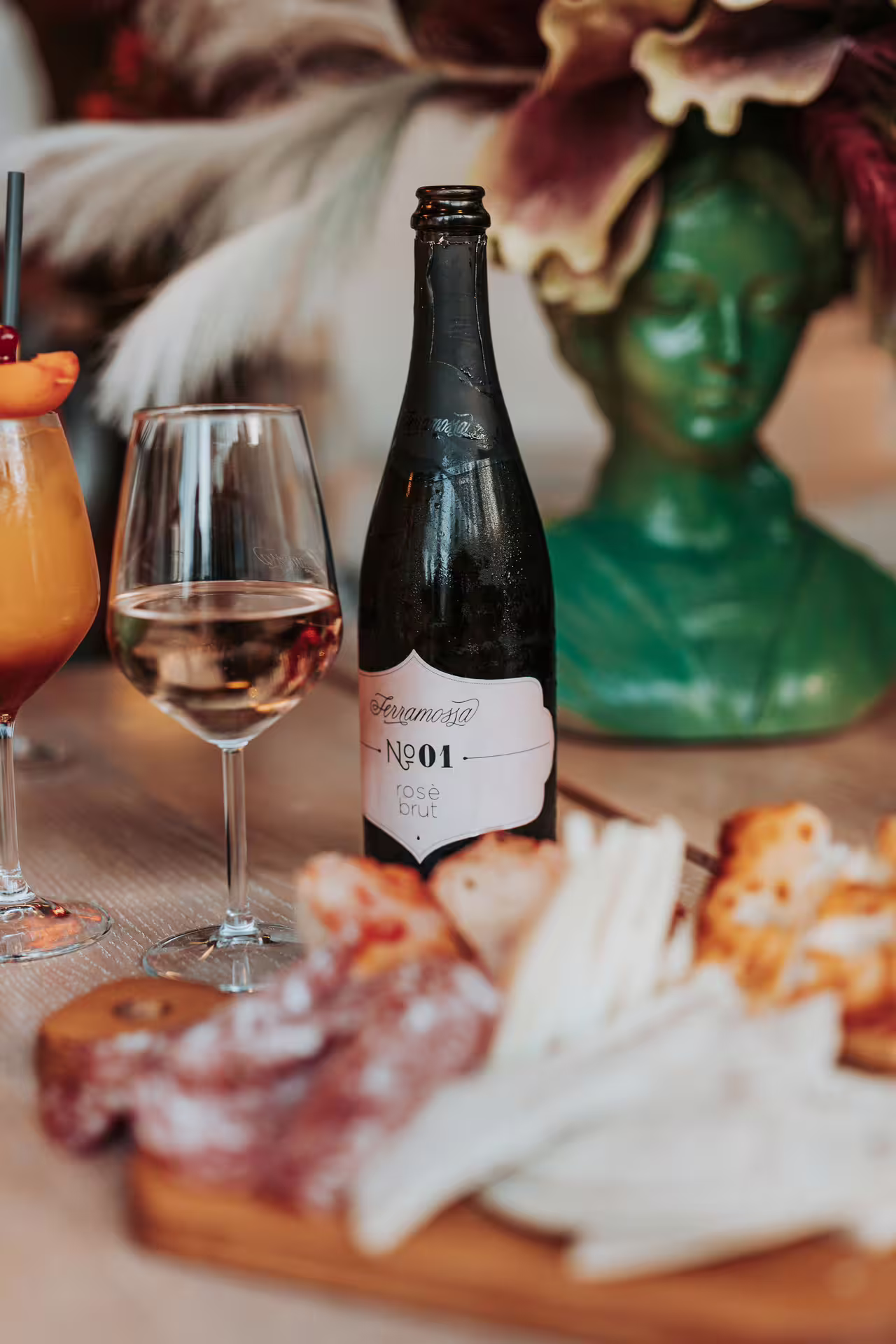 Sparkling rosé and charcuterie aperitif paired with Bagno di Romagna 2-hour thermal pool entry, Fri-Sun