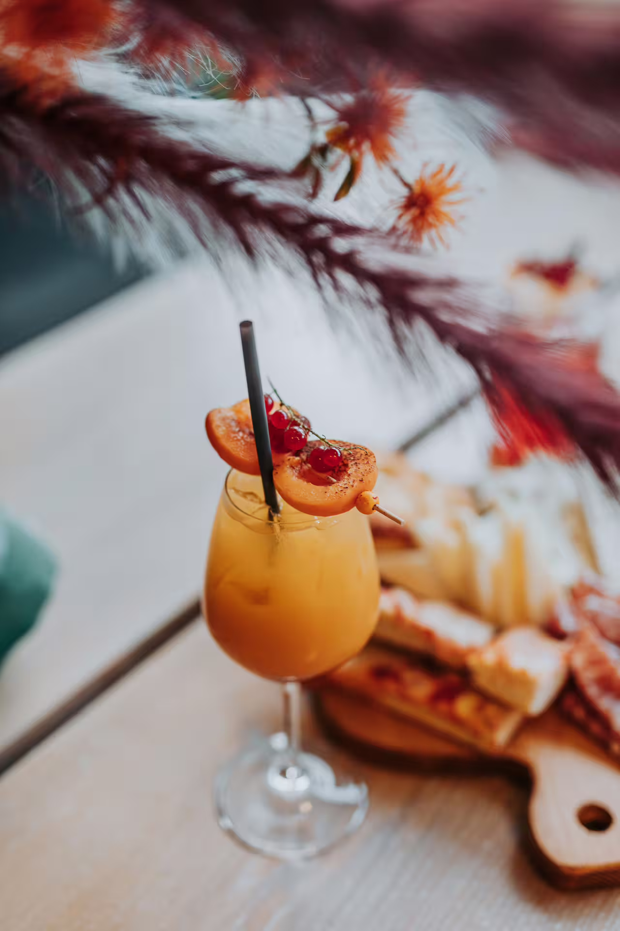 Aperitif cocktail with citrus and berries served after Bagno di Romagna thermal pool 2-hour entry