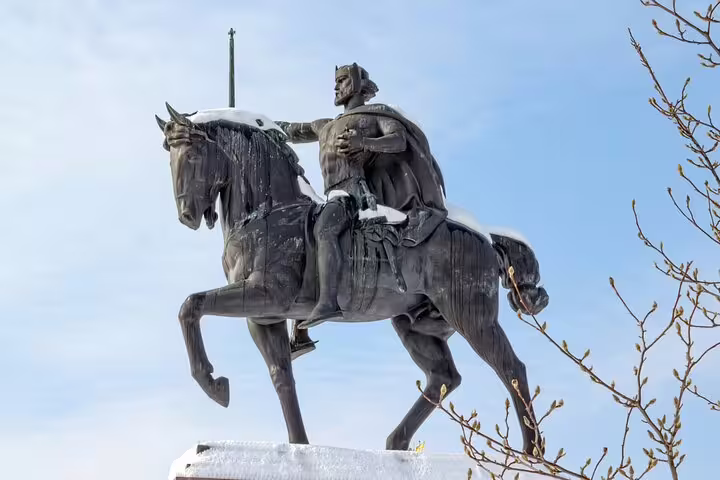 Ban Jelačić equestrian statue in Zagreb, key stop on a self-guided scavenger hunt and highlights tour