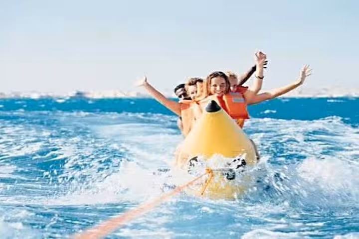 Banana boat ride on the Red Sea in Sharm El Sheikh, Mega Safari Waves and Dunes adventure with lunch