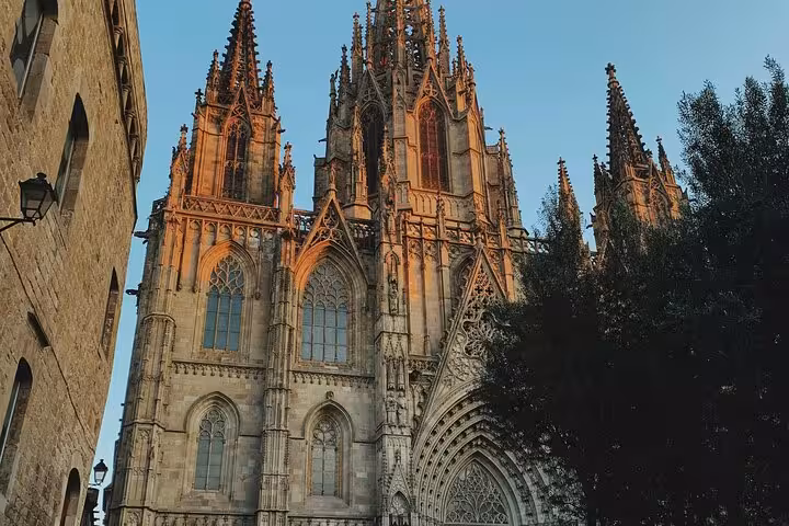 Explore the stunning Gothic architecture of Barcelona Cathedral on a private full-day city tour by car.