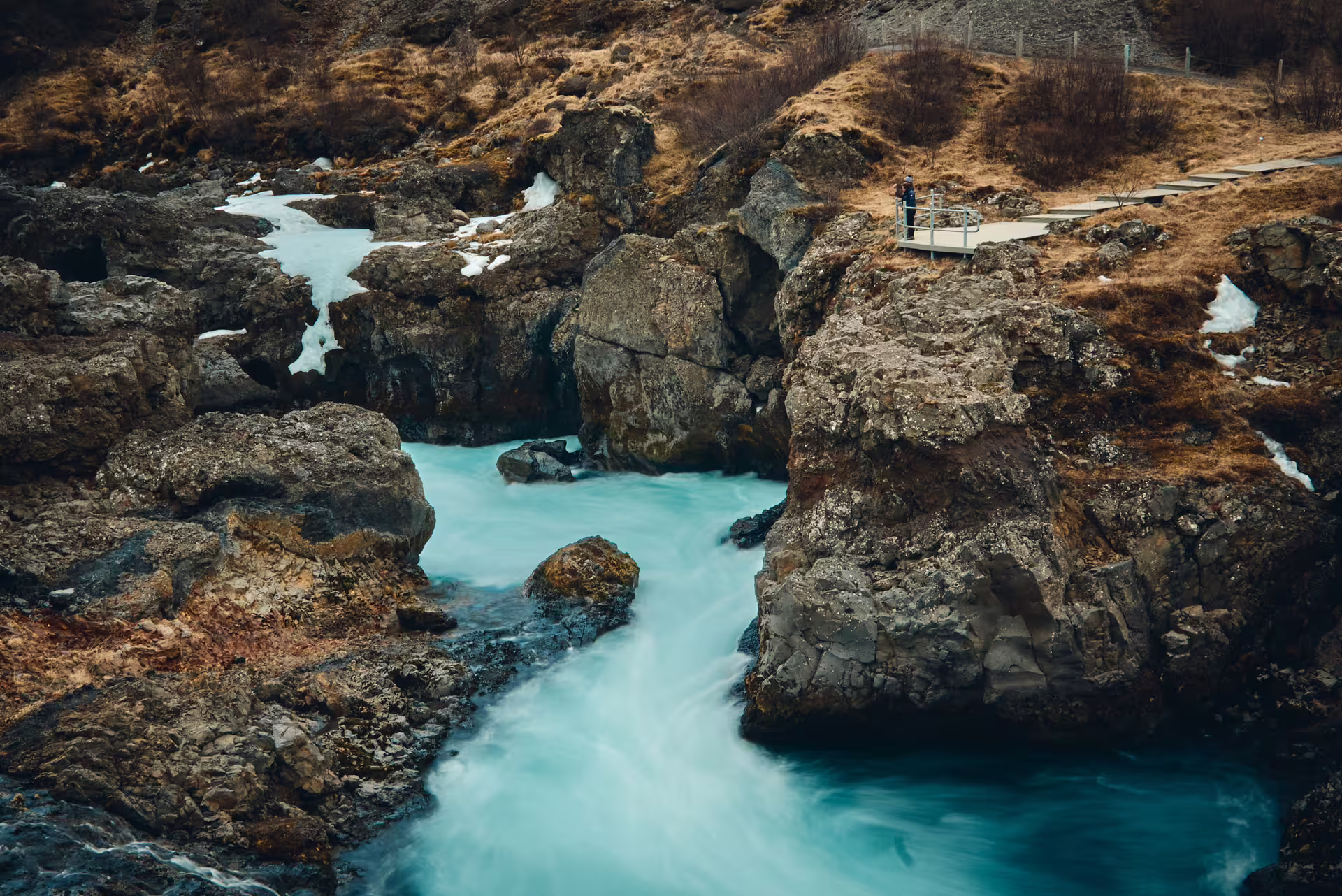 Barnafoss waterfall
