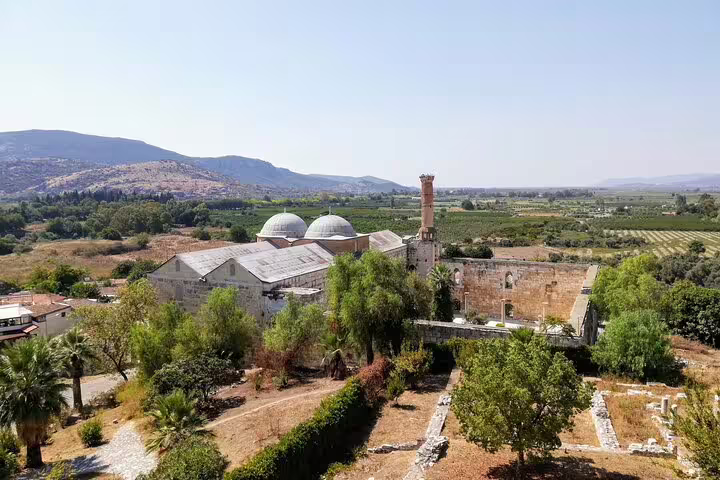 Panoramic view of Basilica of St John near Ephesus on private all-inclusive tour from Istanbul with flights