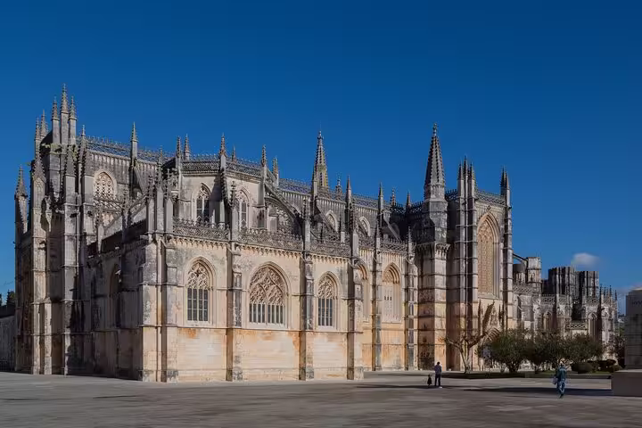The Batalha Monastery's stunning Gothic architecture in Portugal, a highlight of the Fátima, Batalha, Nazaré & Óbidos private tour.