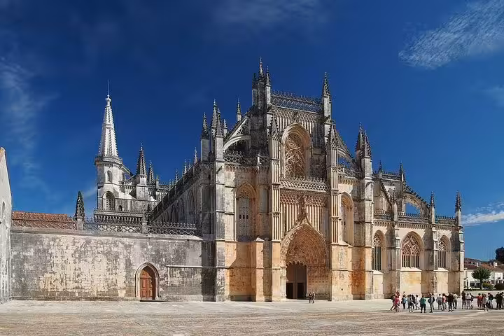 Batalha Monastery Gothic facade in Portugal on Lisbon to Fatima, Batalha and Alcobaca customizable tour
