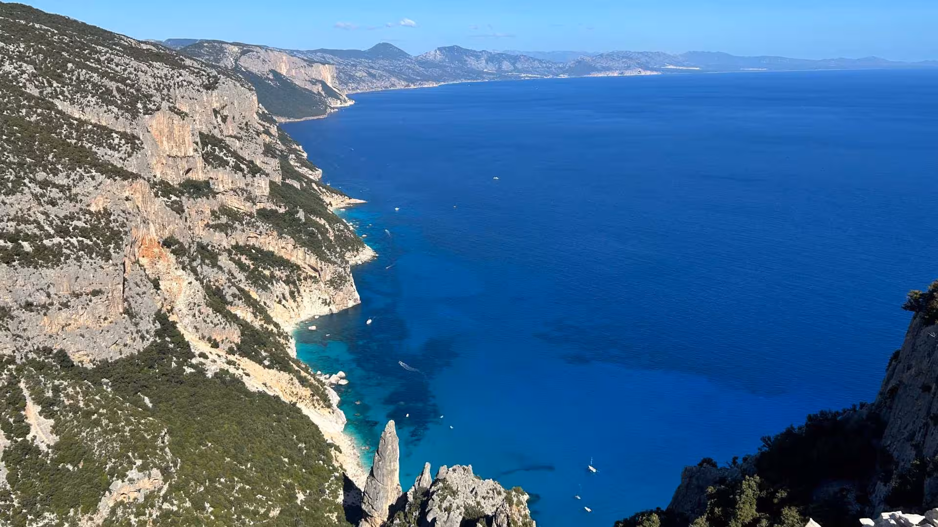 Breathtaking coastal cliffs and deep blue waters on the Baunei buggy tour to Punta Salinas, perfect for nature lovers.