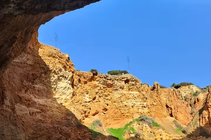 Boat nearing the entrance of the famous Benagil Cave