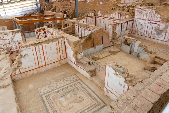 Discover the beautifully preserved terrace houses of Biblical Ephesus on an exclusive tour from Kusadasi.