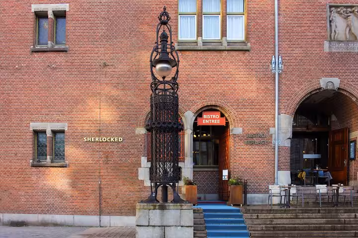 Exterior of Bistro Berlage by Beurs van Berlage, featured stop on a customized Amsterdam private walking tour