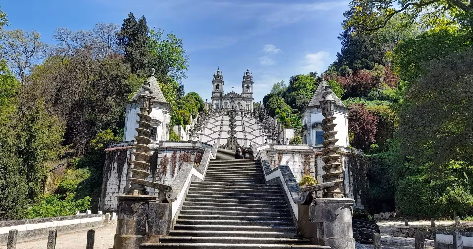 Monumental staircase to Bom Jesus do Monte Sanctuary on a Braga half-day small-group tour, Portugal