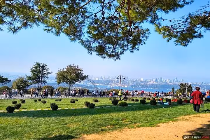 Panoramic Bosphorus viewpoint park in Istanbul on Asia-Europe full-day tour with included lunch and museum entry