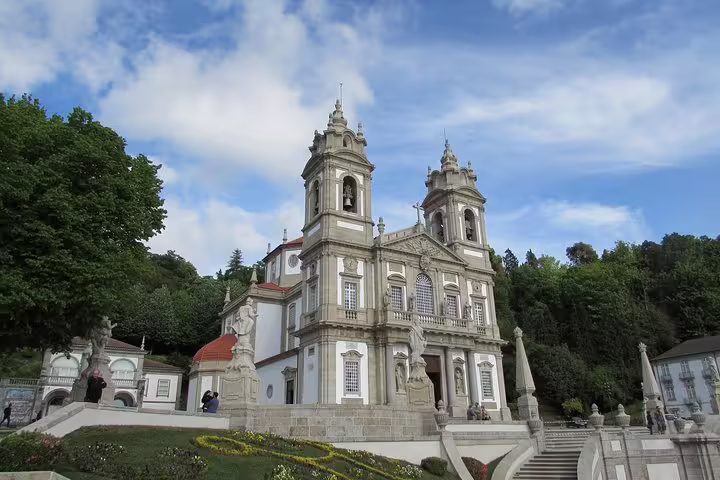 Bom Jesus do Monte sanctuary with its iconic Baroque architecture, a highlight of the Braga Half-Day Private Tour from Porto.