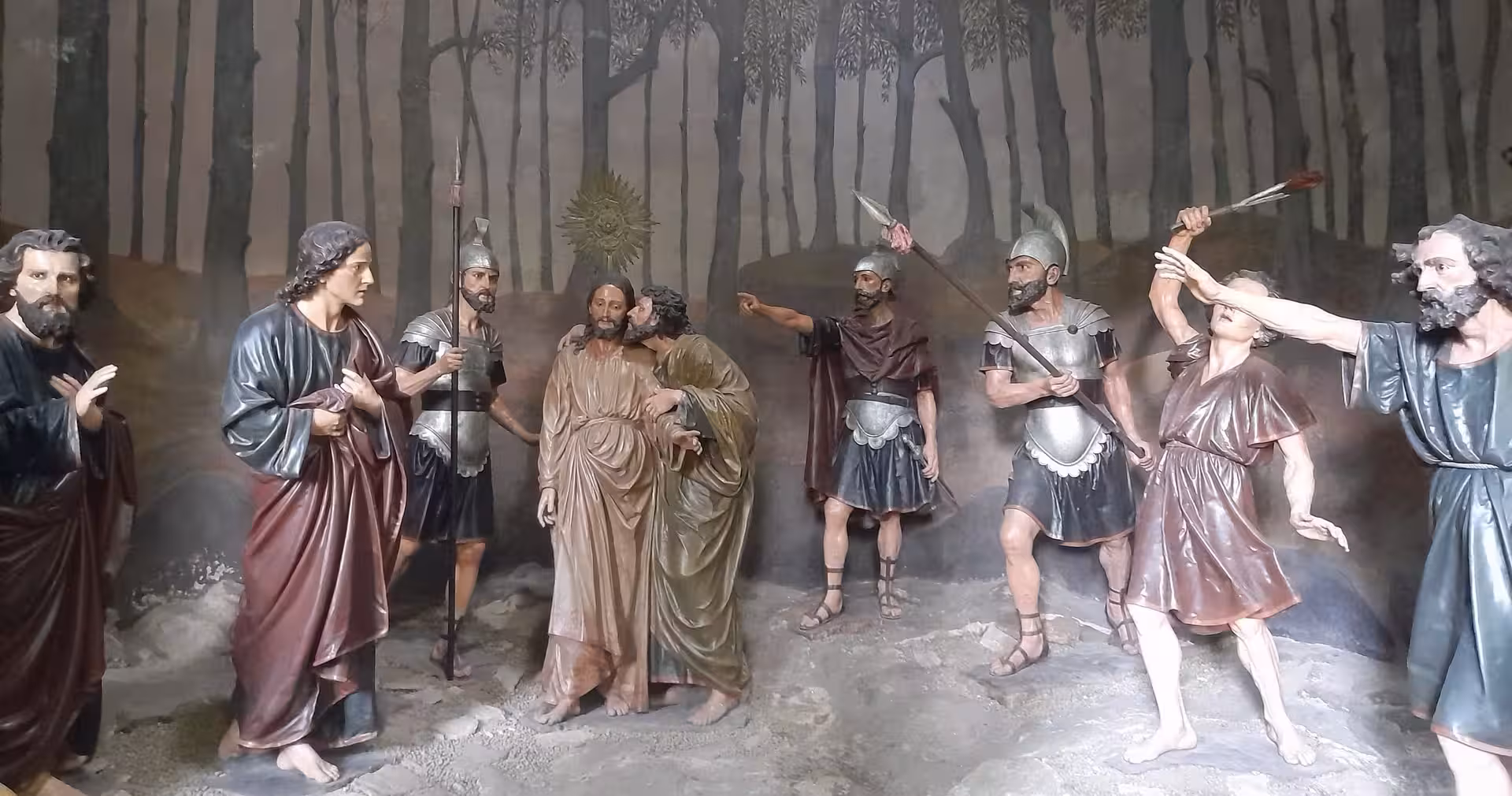 Life-size Passion of Christ figures at Bom Jesus Sanctuary, Braga, on a half-day small-group tour