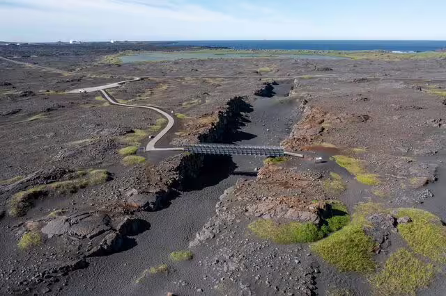 Aerial view of the Bridge Between Continents 