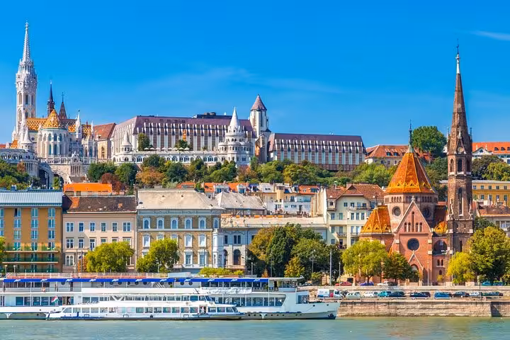 Budapest Buda Castle skyline over the Danube, scenic view on a Vienna to Budapest small-group day tour