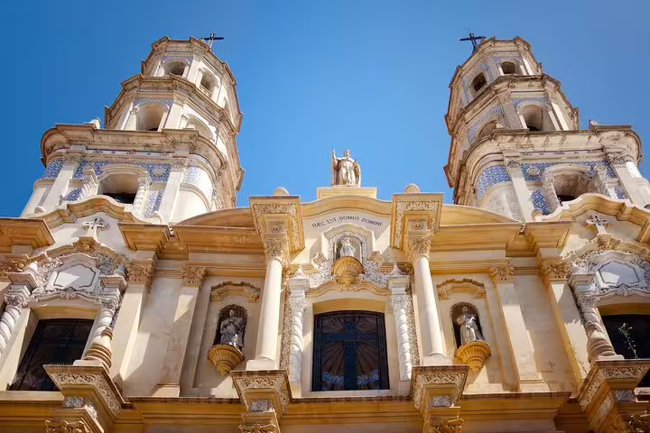 Facade of Buenos Aires Metropolitan Cathedral shot upward on a 2-hour private city tour in Argentina