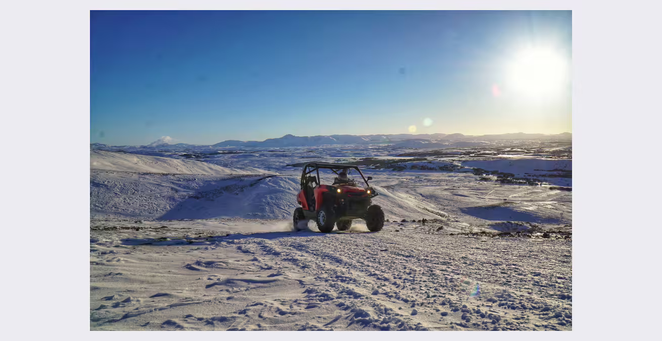 Adventure through snowy landscapes on a thrilling 1-hour buggy safari, enjoying breathtaking views and exhilarating off-road fun.