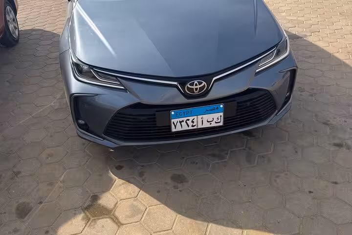 Modern Toyota sedan used for private Cairo Airport transfer to Cairo or Giza, reliable meet-and-greet ride