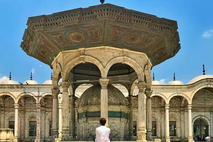 Ornate ablution fountain courtyard at Cairo Citadel Mosque, highlight of Cairo museum and citadel tour