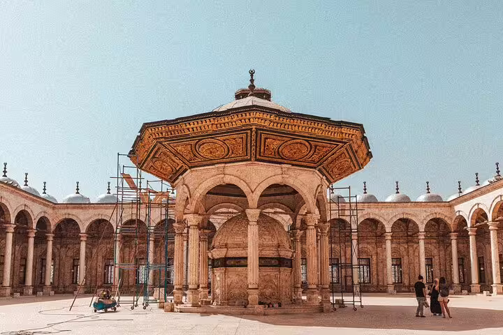 Cairo Citadel courtyard with ornate mosque ablution fountain, a highlight of a private guided tour