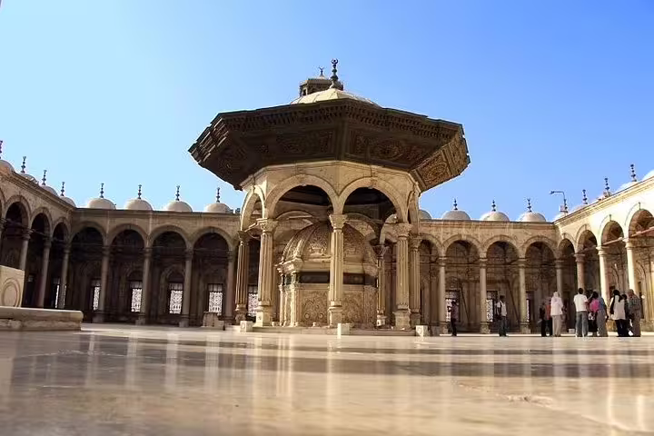 Courtyard of Mosque of Muhammad Ali in Cairo Citadel, key stop on a 2-day private Cairo tour for two